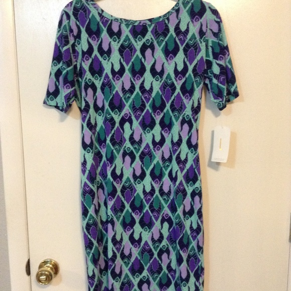 LuLaRoe Dresses & Skirts - LULAROE  LARGE TEAL/PURPLE MALEFICENT PRINT DRESS